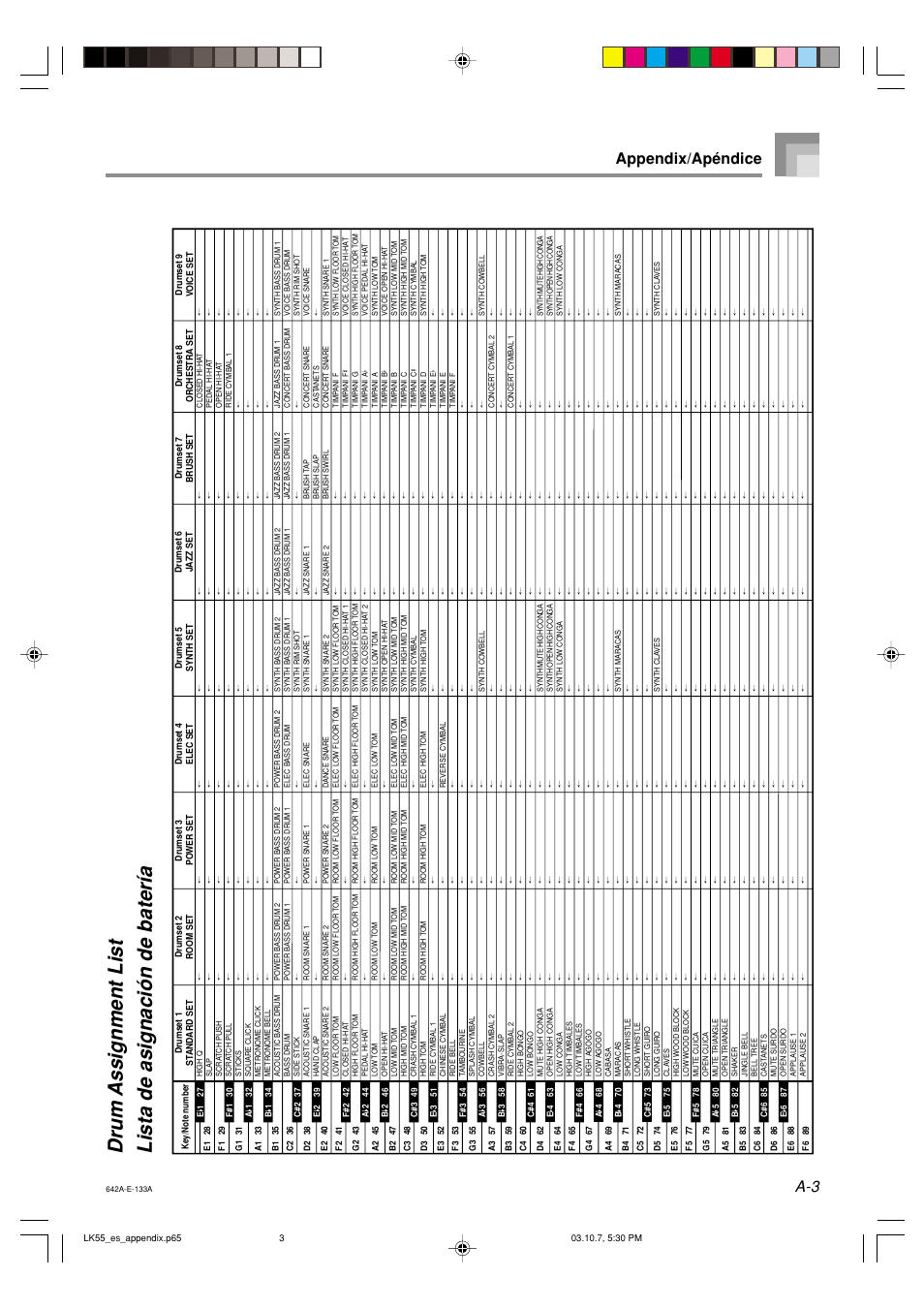 A-3 appendix/apéndice | Casio LK-56 User Manual | Page 68 / 83