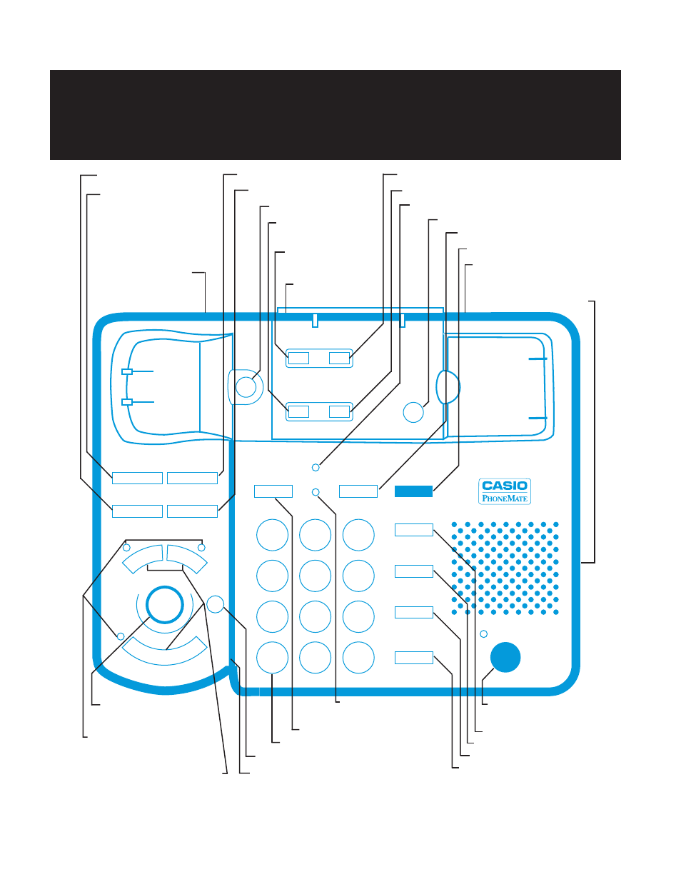 Base unit features | Casio TC-540 User Manual | Page 3 / 42