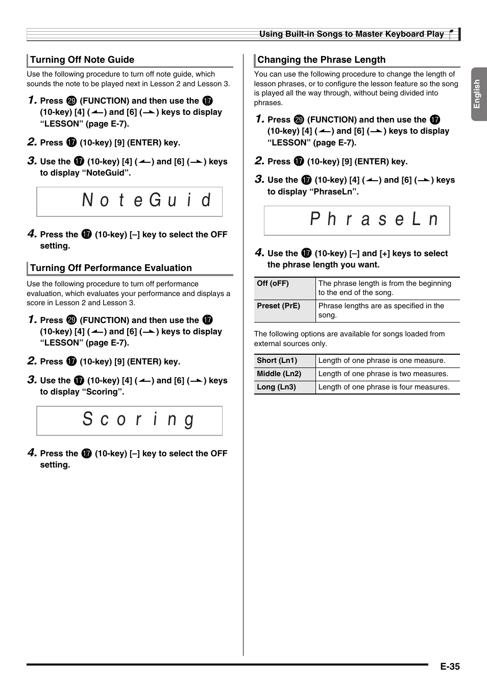 Casio WK220 User Manual | Page 37 / 77