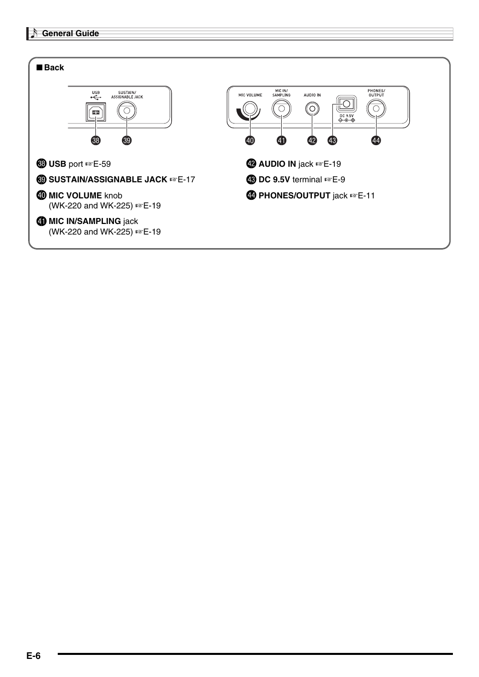 Ds dt el em eo en ek | Casio WK220 User Manual | Page 8 / 77