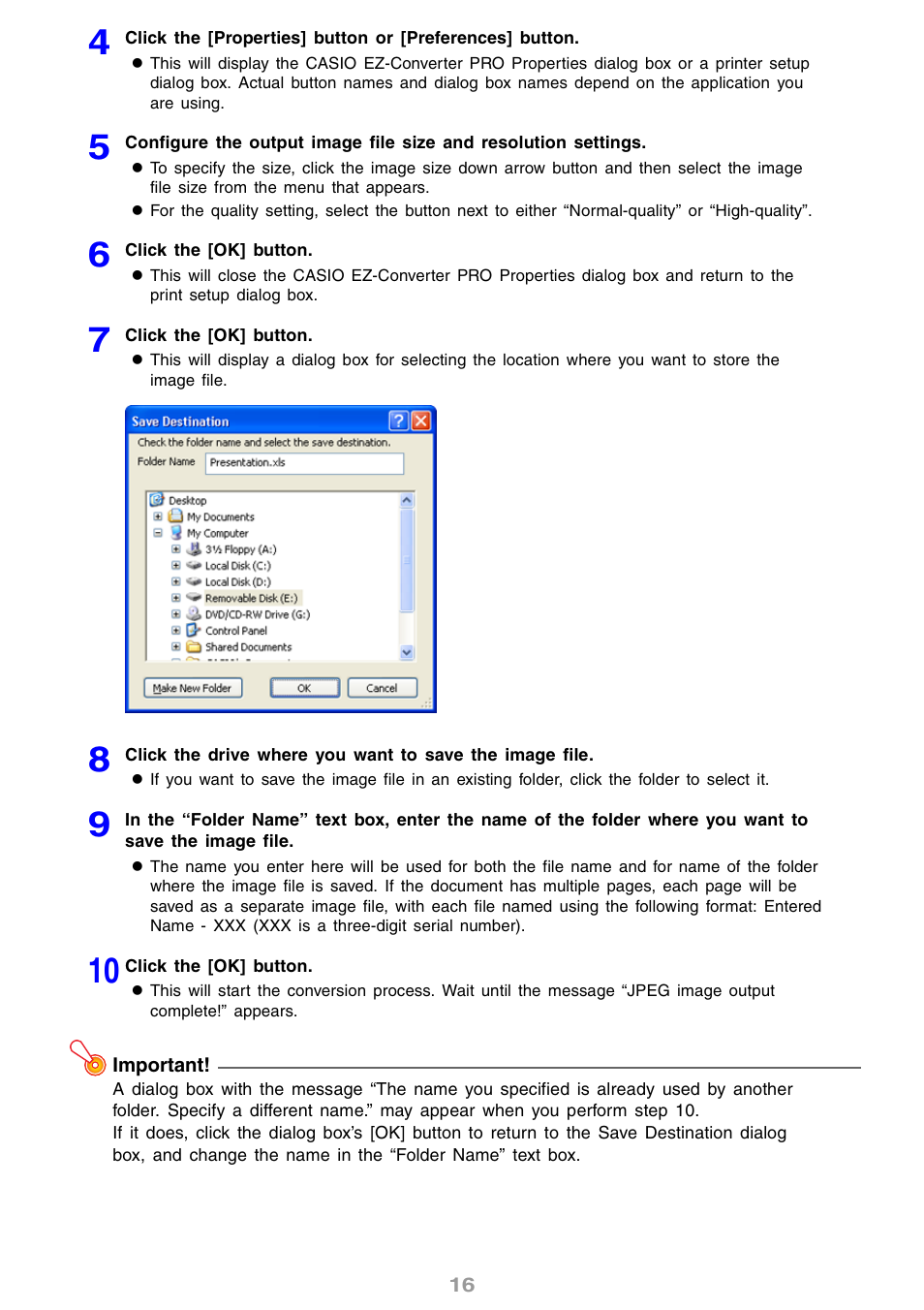 Casio XJ-S46 User Manual | Page 16 / 61