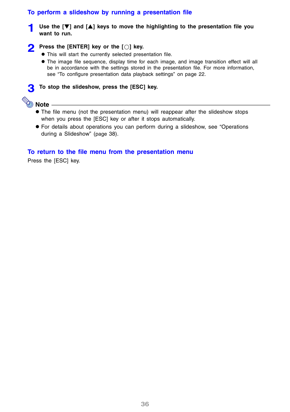 Casio XJ-S46 User Manual | Page 36 / 61