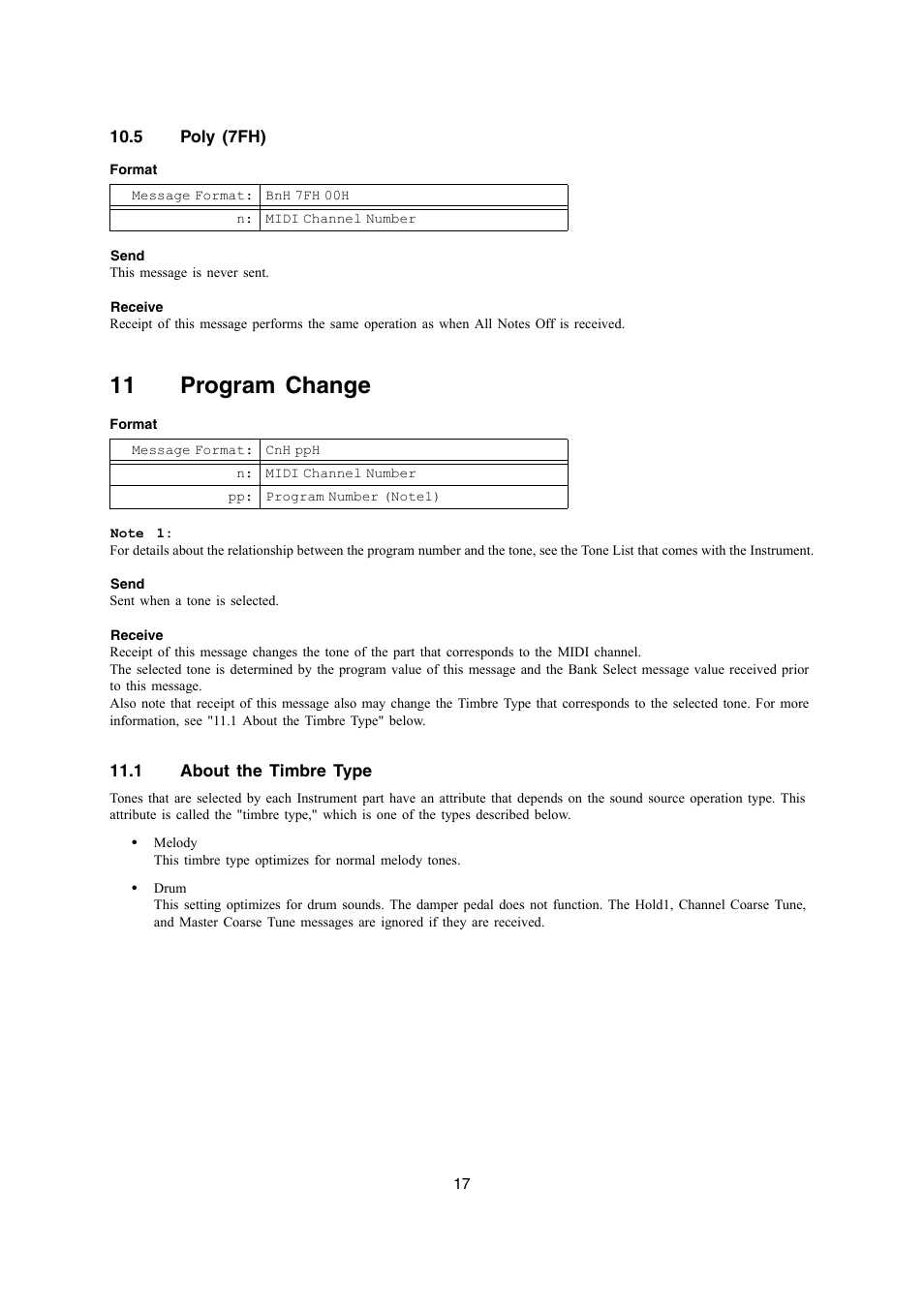 11 program change | Casio LK-270 User Manual | Page 17 / 46