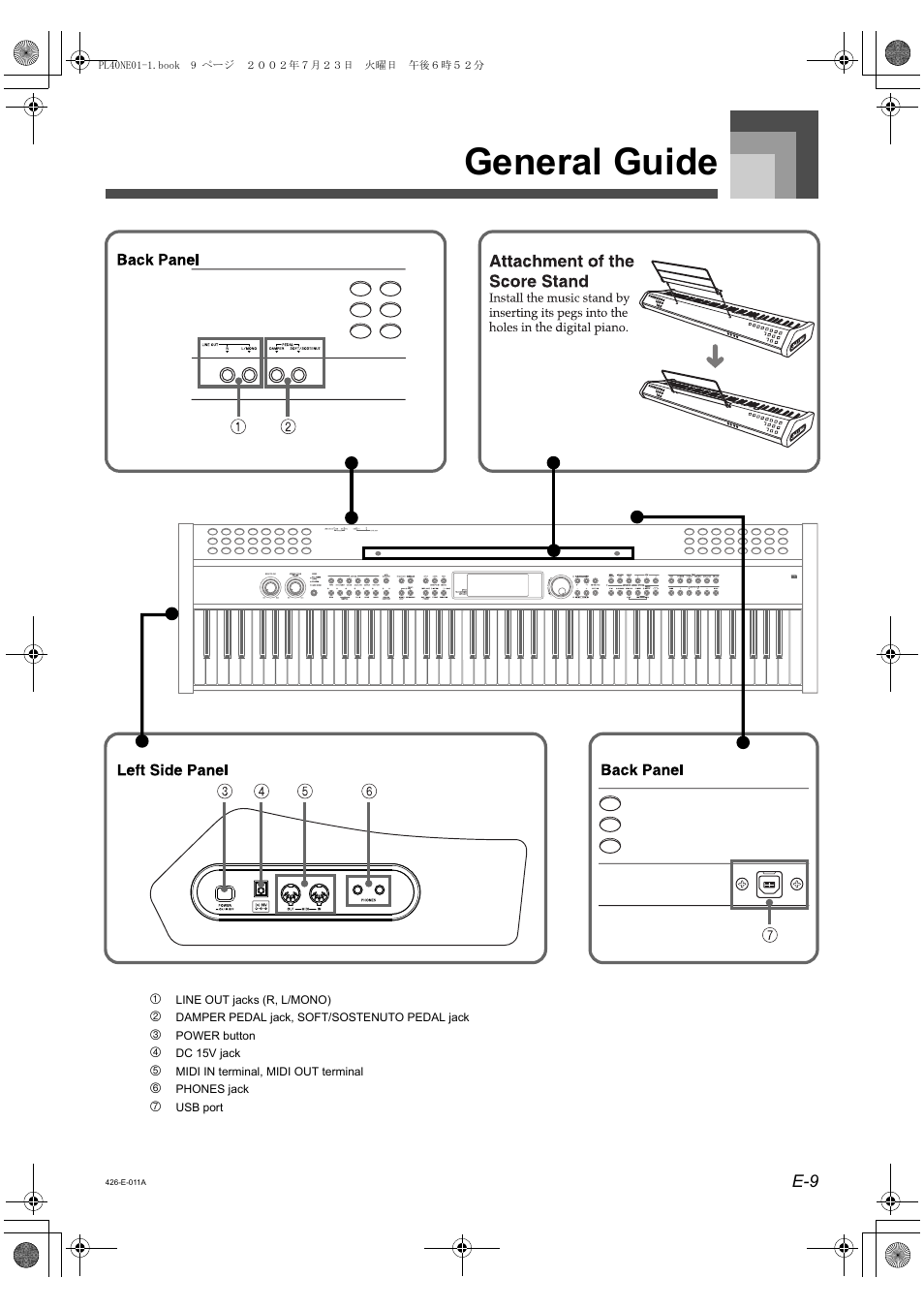 General guide | Casio PL-40R User Manual | Page 11 / 34
