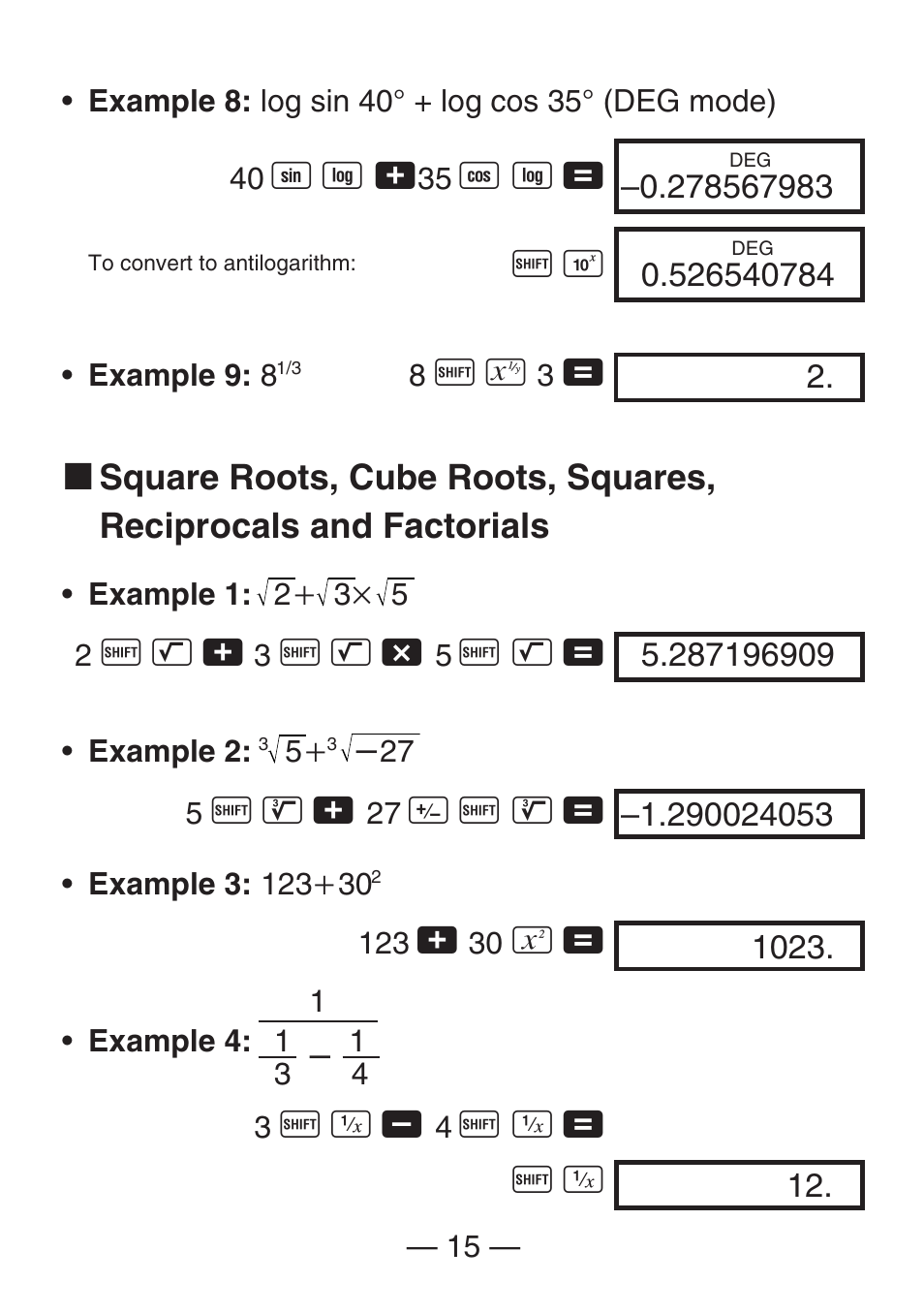 Casio FX-260SOLAR User Manual | Page 17 / 38