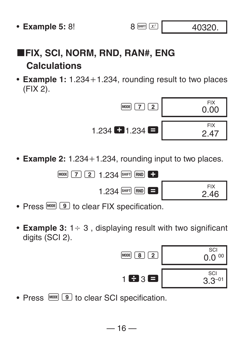 Casio FX-260SOLAR User Manual | Page 18 / 38