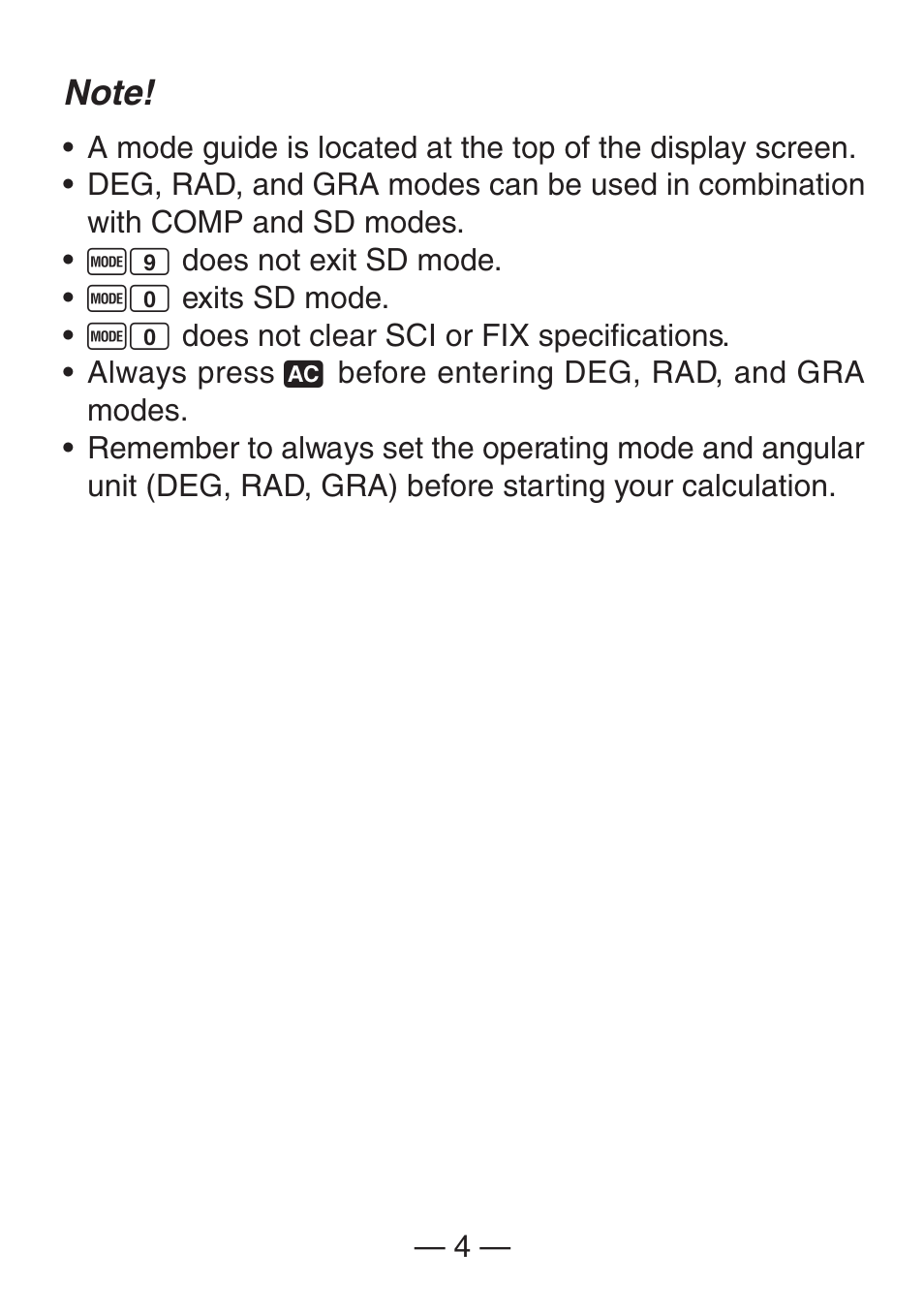 Casio FX-260SOLAR User Manual | Page 6 / 38