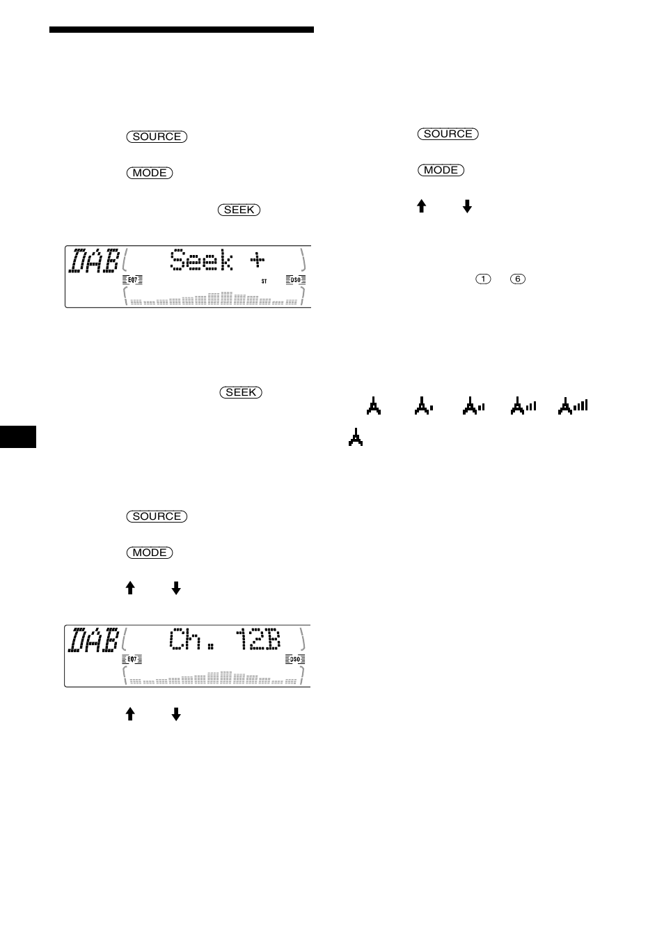 Dab-grundfunktioner, 22 dab-grundfunktioner | Sony MDX-M690  RU User Manual | Page 102 / 254