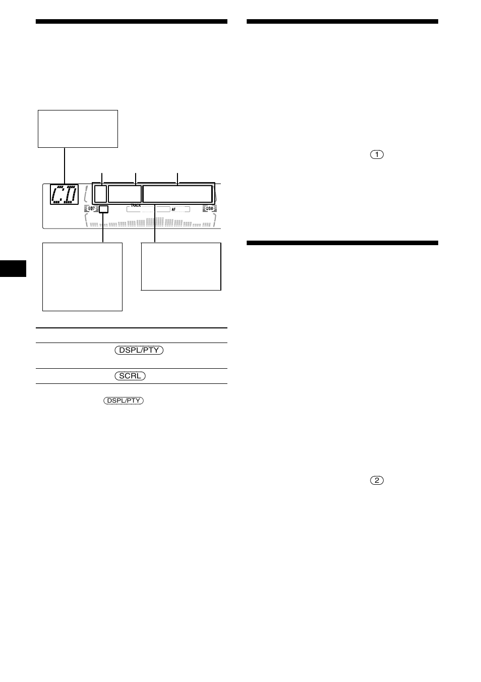Display items, Playing tracks repeatedly, Repeat play | Playing tracks in random order, Shuffle play, Display items playing tracks repeatedly, 12 display items | Sony MDX-M690  RU User Manual | Page 12 / 254
