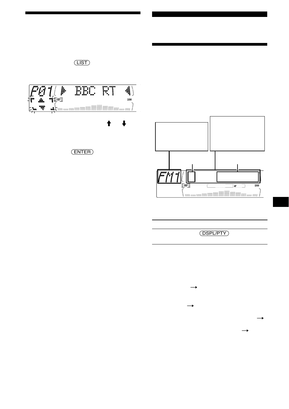 Sintonizar uma estação através de uma lista, Listagem, Descrição geral da função rds | 17 sintonizar uma estação através de uma lista | Sony MDX-M690  RU User Manual | Page 137 / 254