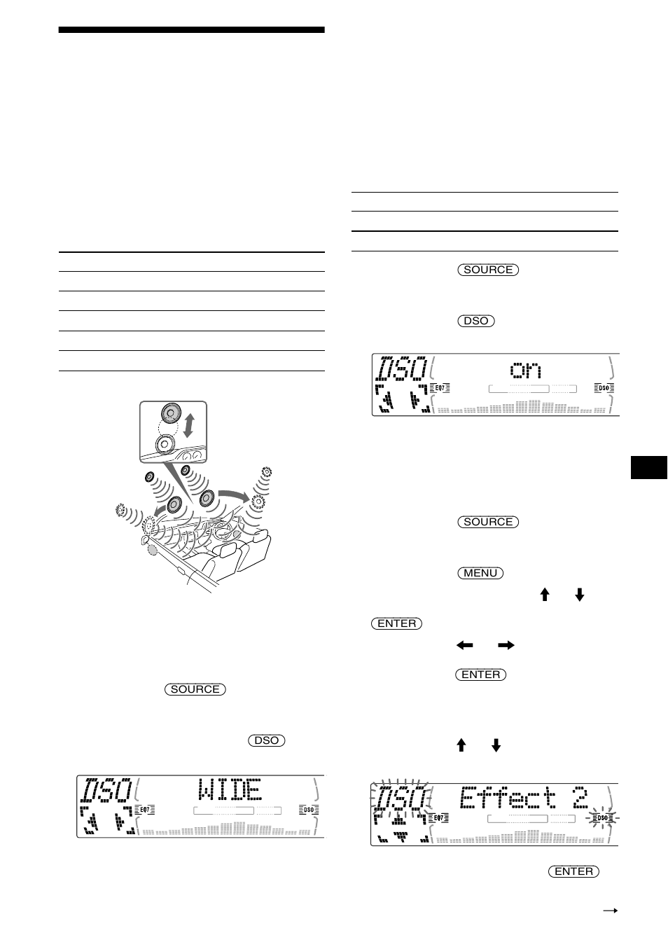 Dynamic soundstage organizer (dso), O dso 27, 27 programar o menu de sala à prova de som | Sony MDX-M690  RU User Manual | Page 147 / 254