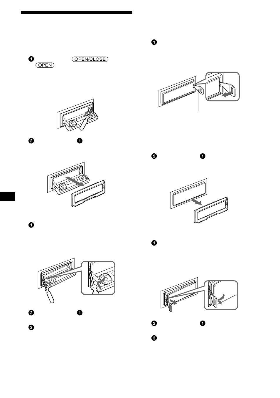 Desmontar o aparelho, 38 desmontar o aparelho | Sony MDX-M690  RU User Manual | Page 158 / 254