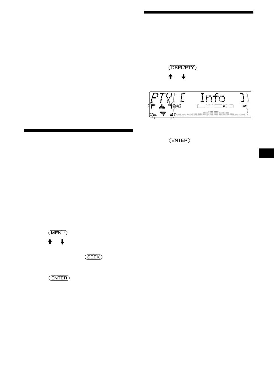 Switching multi-channel audio and drc, Locating a dab service by programme type (pty), Switching multi-channel audio and | Locating a dab service by programme type, Pty) | Sony MDX-M690  RU User Manual | Page 25 / 254