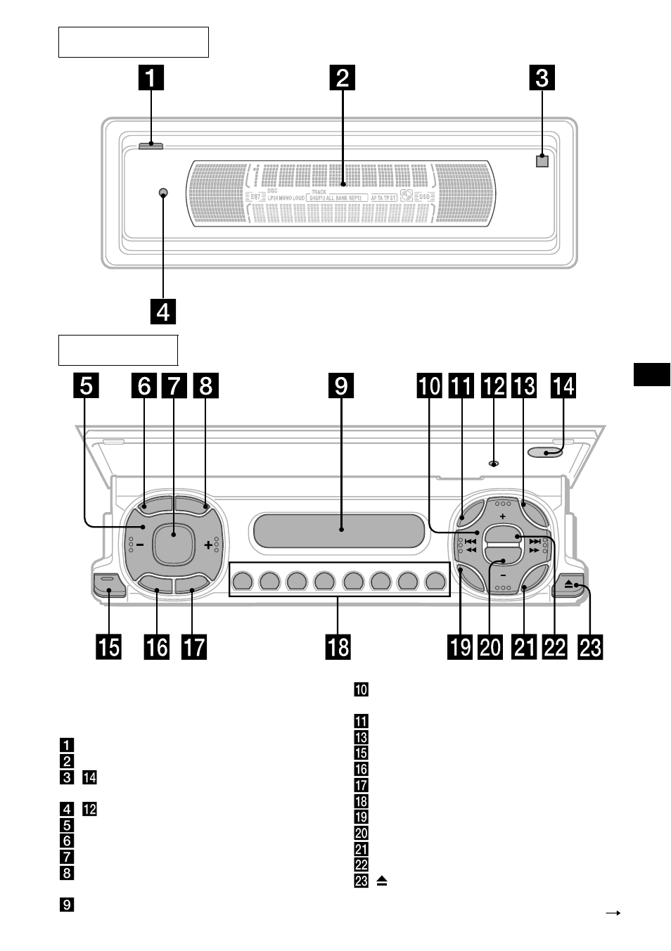 Main display panel operation side | Sony MDX-M690  RU User Manual | Page 5 / 254