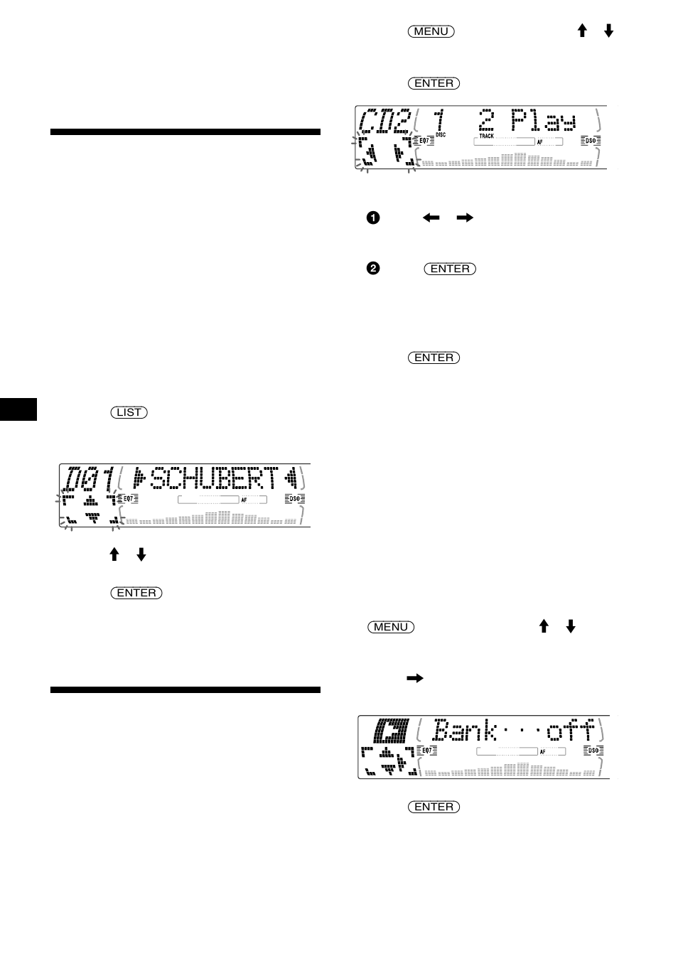 Localización de discos por nombre, Listado, Selección de pistas específicas para su | Reproducción — banco | Sony MDX-M690  RU User Manual | Page 54 / 254