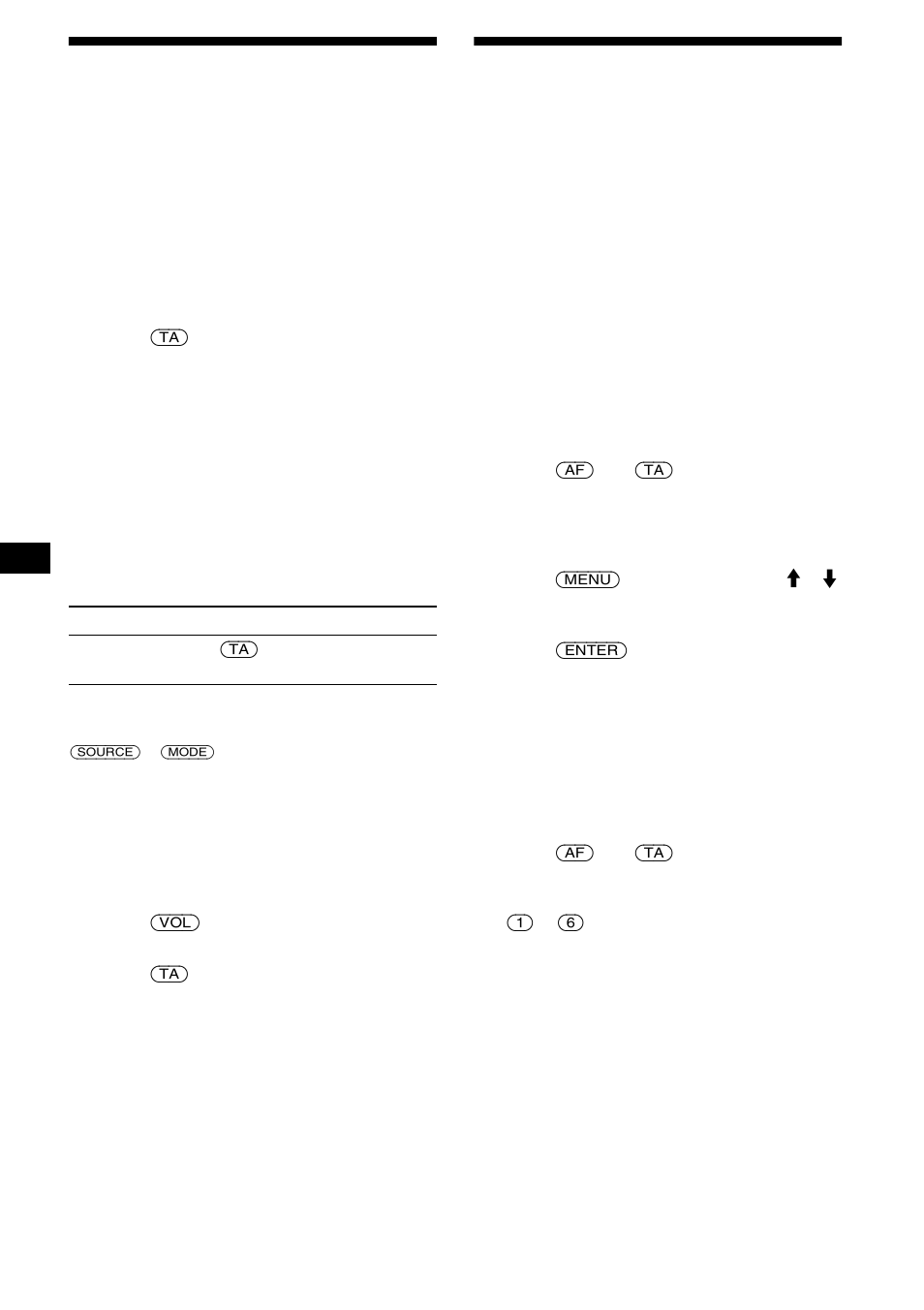 Recepción de anuncios de tráfico, Ta/tp, Memorización de emisoras rds con los | Ajustes af y ta, 18 recepción de anuncios de tráfico | Sony MDX-M690  RU User Manual | Page 58 / 254