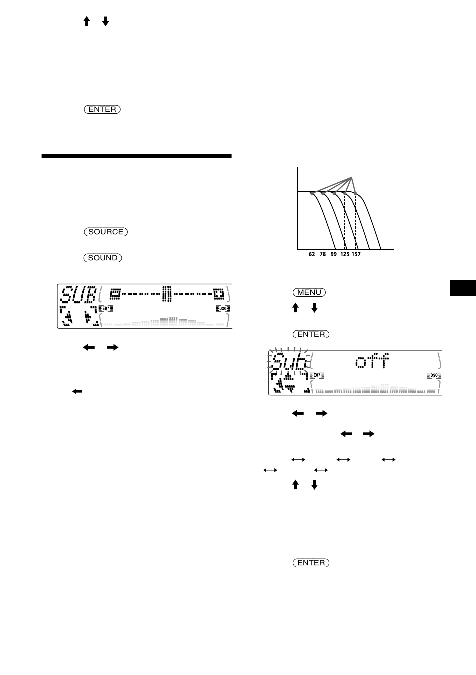 Ajuste del volumen de los altavoces, Potenciadores de graves | Sony MDX-M690  RU User Manual | Page 69 / 254