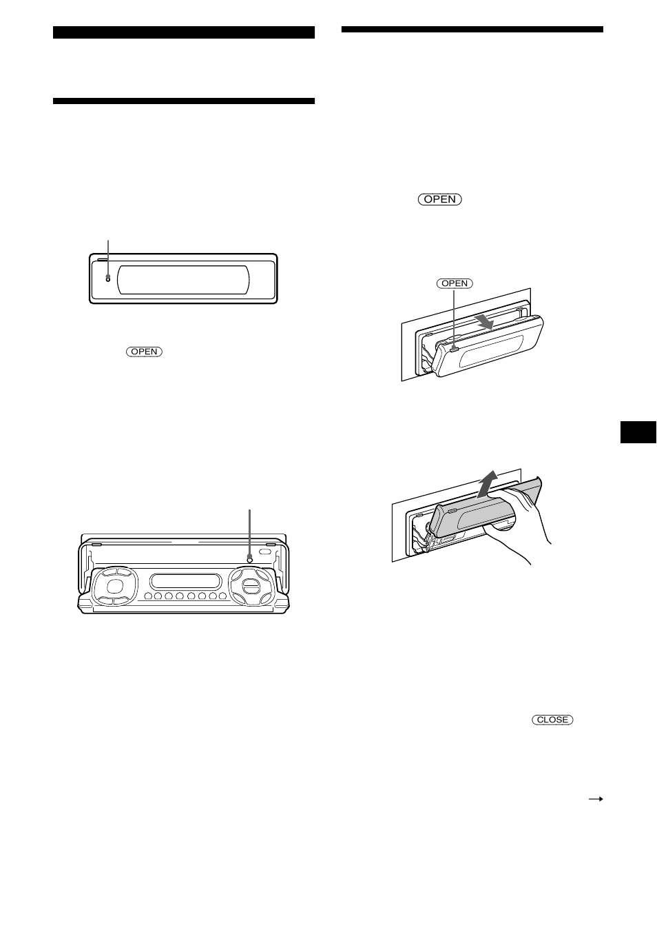 Komma igång, Återställa enheten, Ta bort huvuddisplayen | Återställa enheten ta bort huvuddisplayen | Sony MDX-M690  RU User Manual | Page 89 / 254