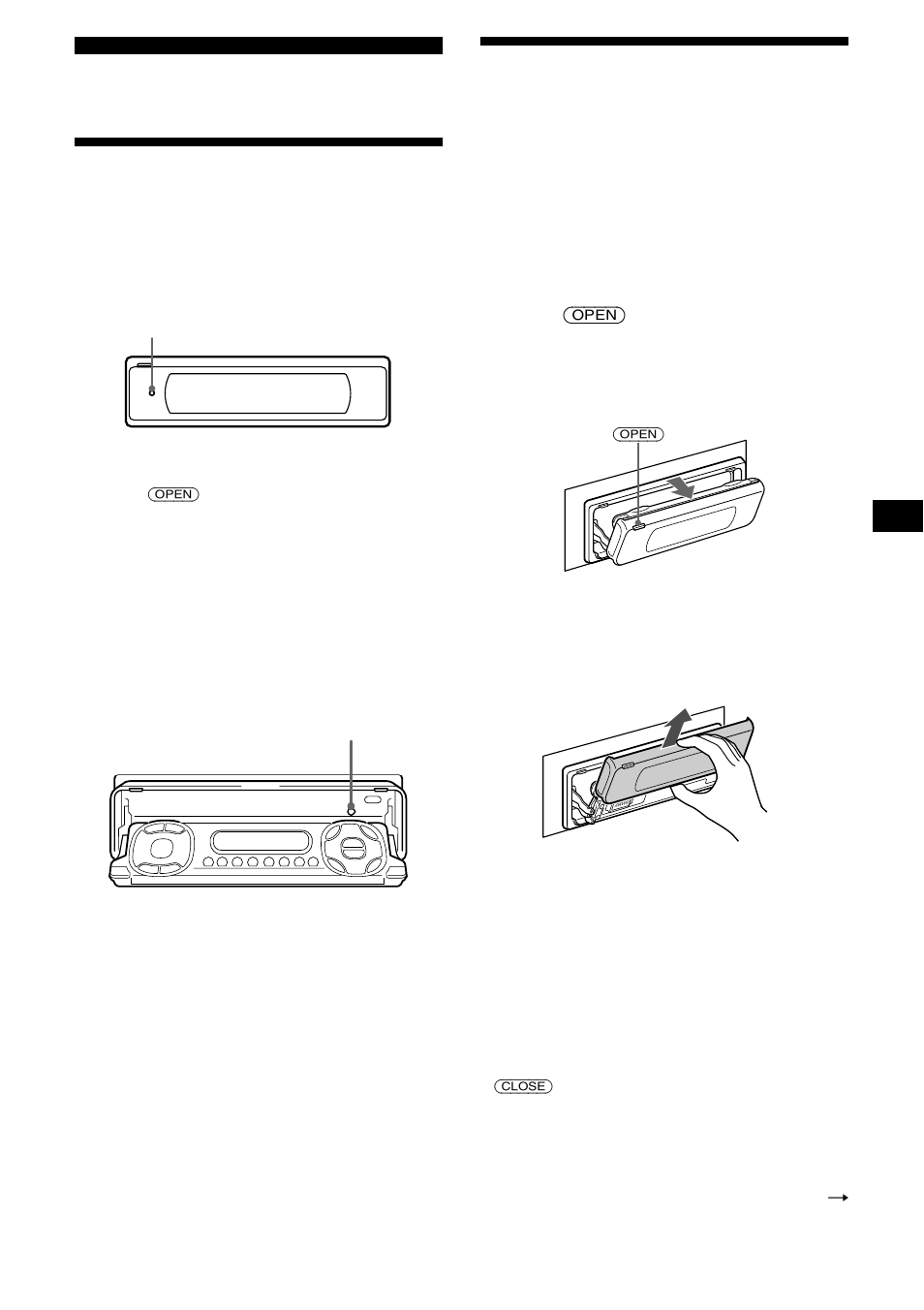 Getting started, Resetting the unit, Detaching the main display window | On 9 | Sony MDX-M690  RU User Manual | Page 9 / 254