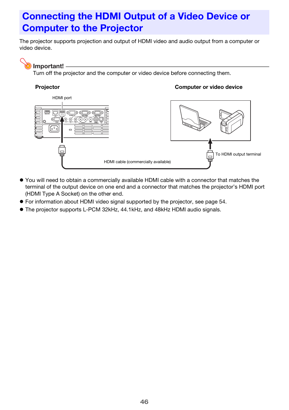 Casio XJ-H1650  EN User Manual | Page 46 / 64