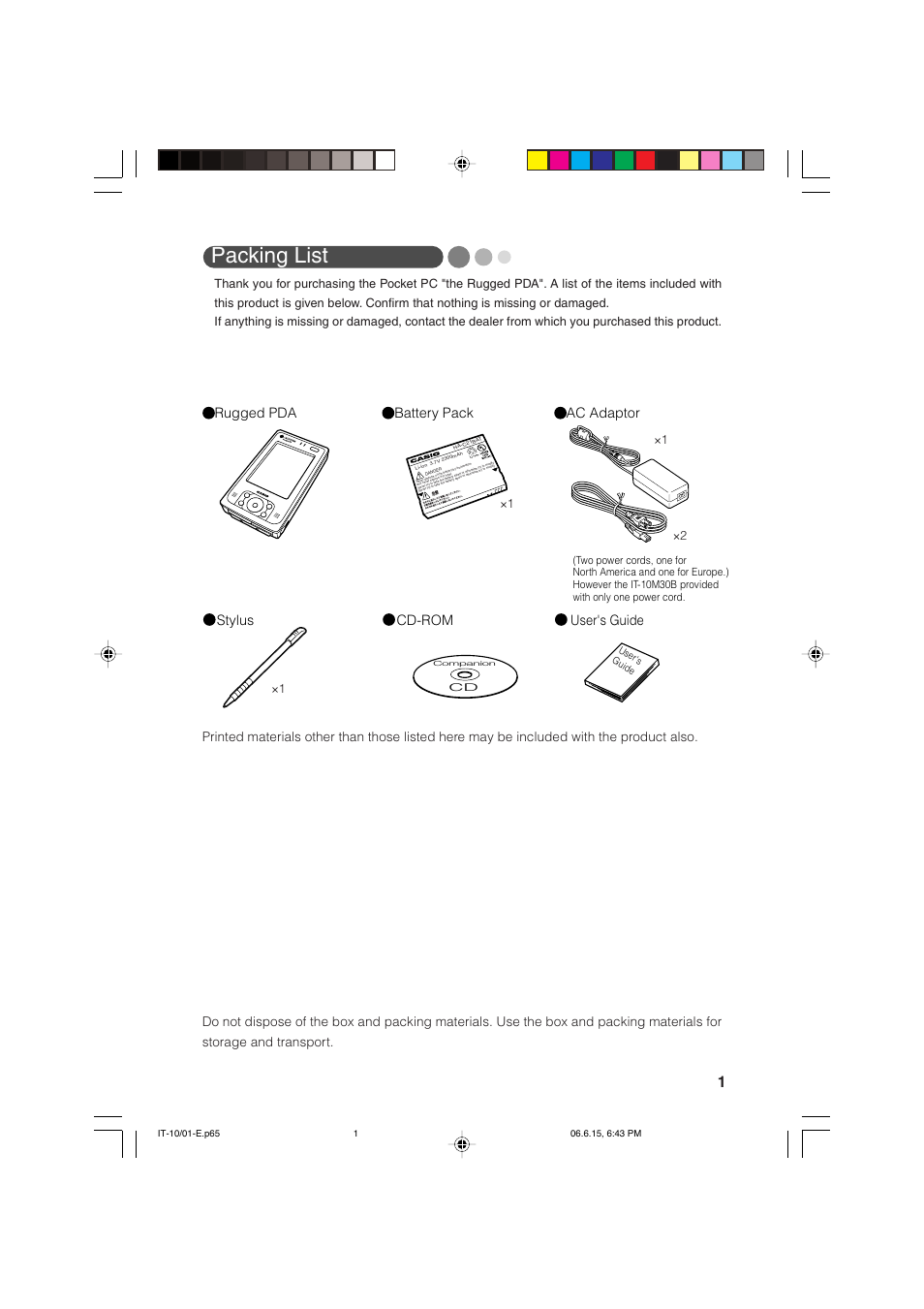 Casio Stylus User Manual | 126 pages