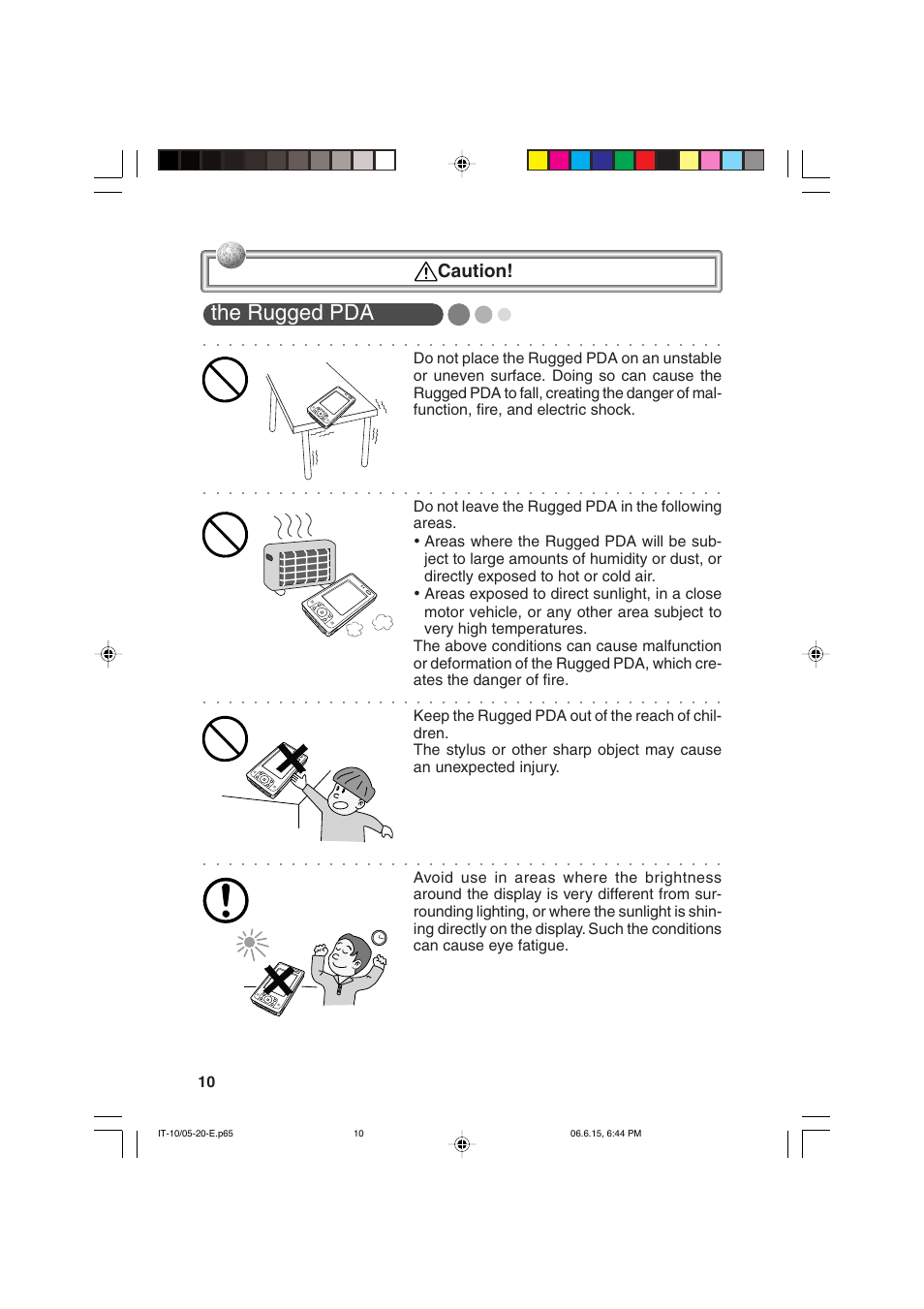 The rugged pda, Caution | Casio Stylus User Manual | Page 10 / 126