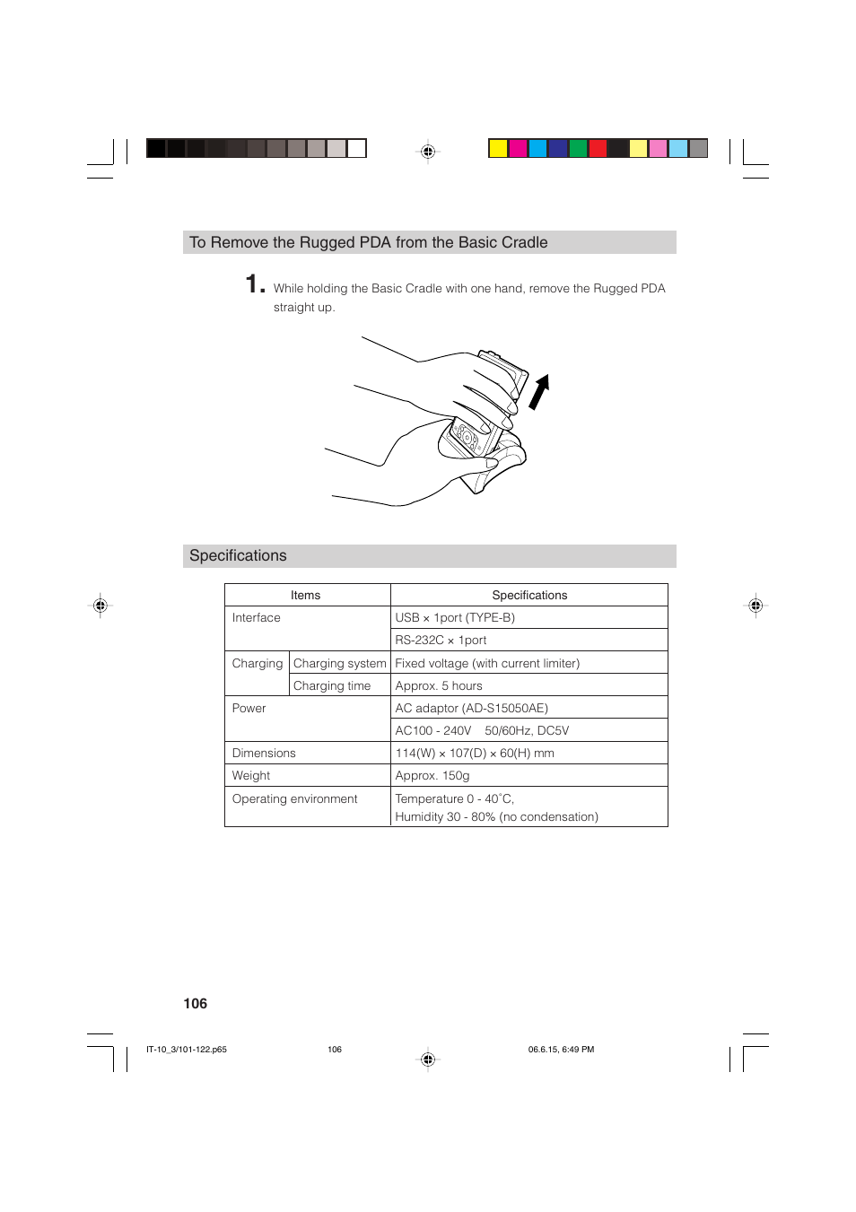 Specifications | Casio Stylus User Manual | Page 106 / 126