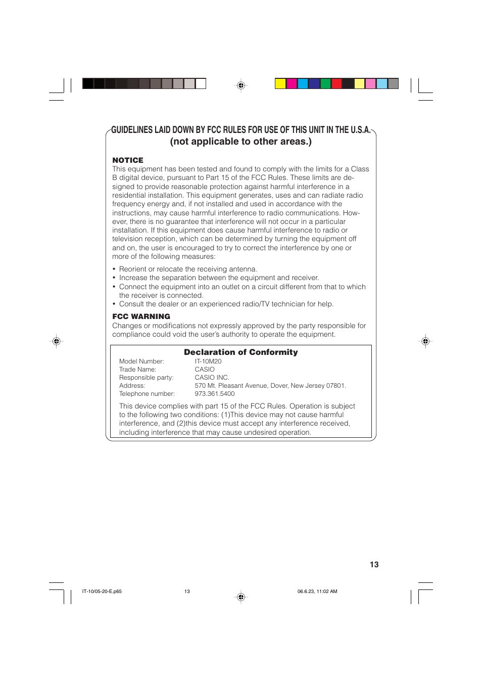 Casio Stylus User Manual | Page 13 / 126