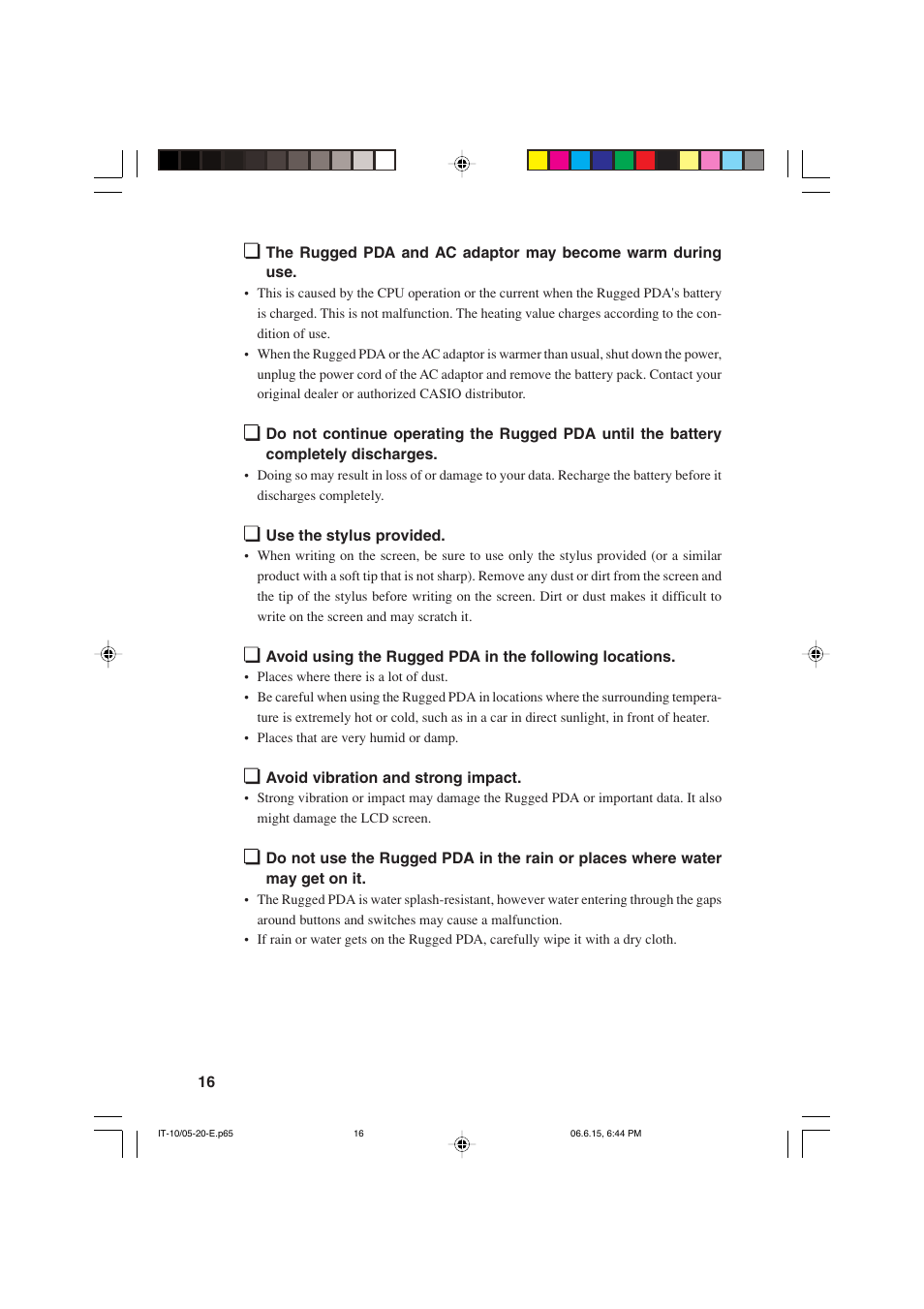 Casio Stylus User Manual | Page 16 / 126