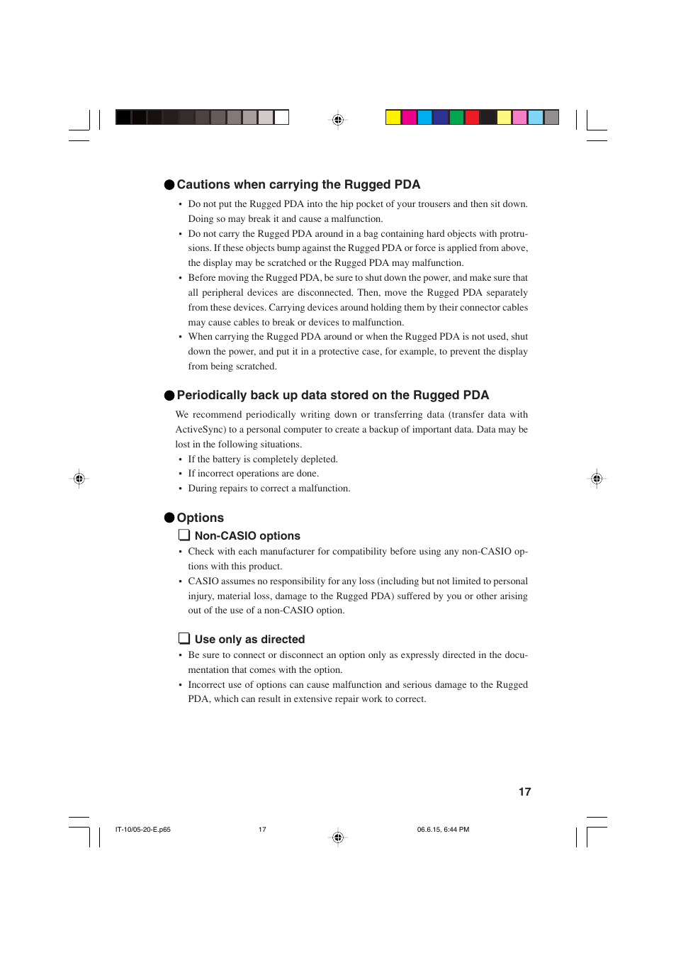 Casio Stylus User Manual | Page 17 / 126