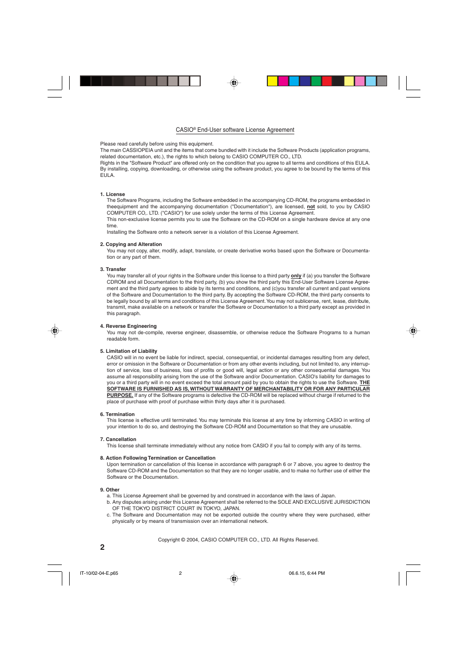 Casio Stylus User Manual | Page 2 / 126