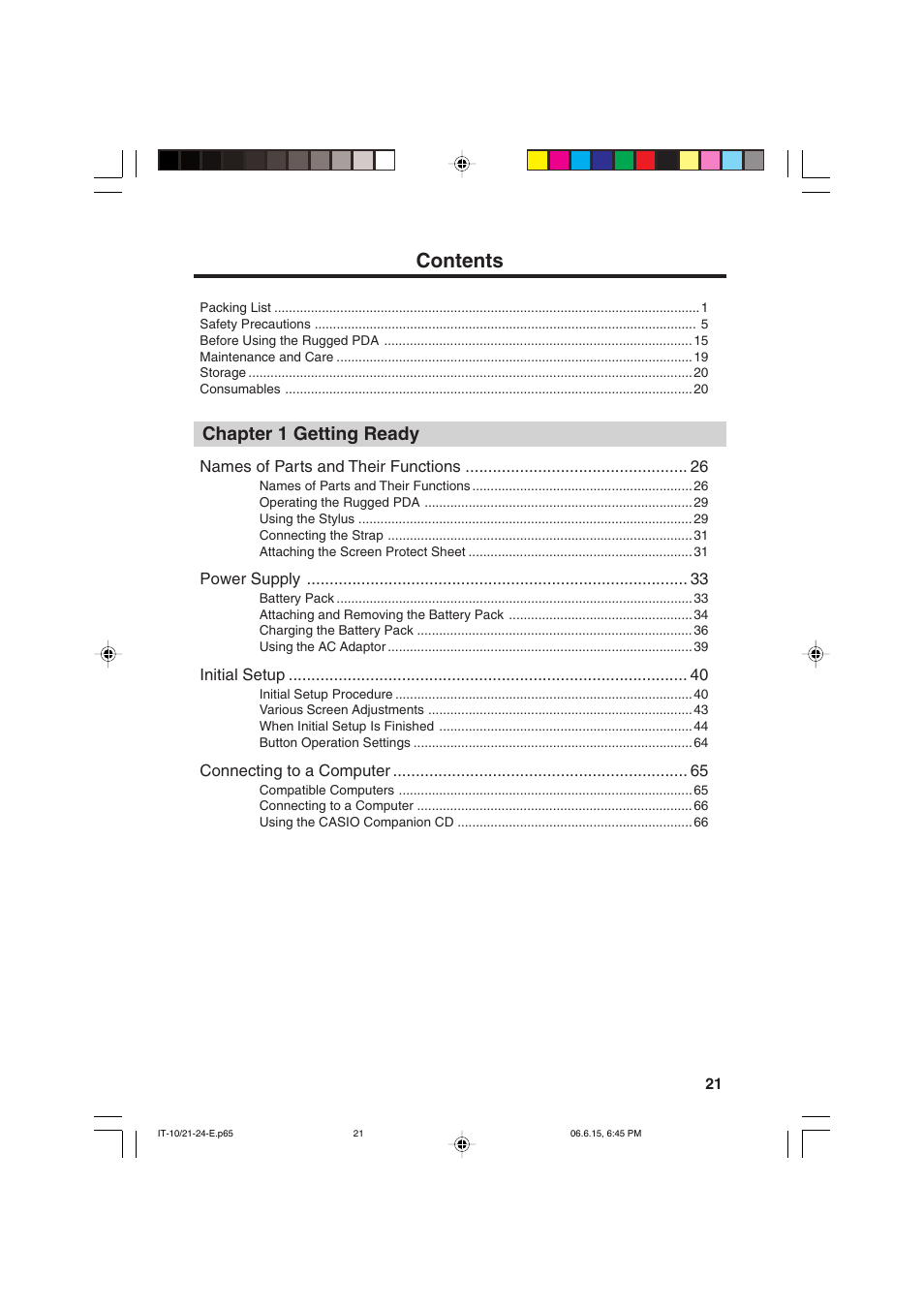 Casio Stylus User Manual | Page 21 / 126