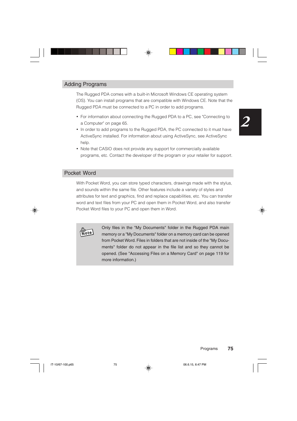 Casio Stylus User Manual | Page 75 / 126