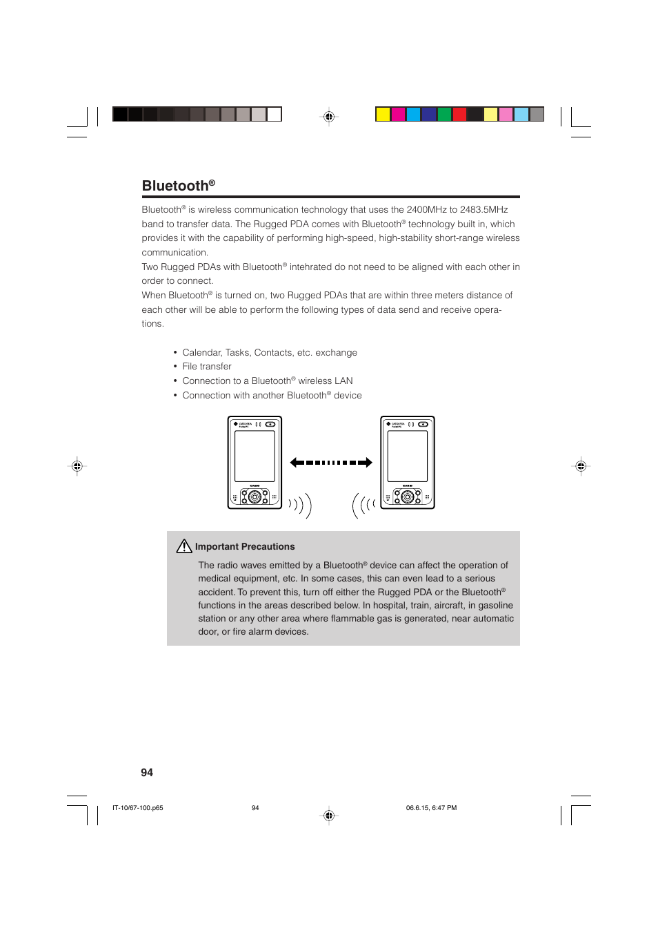 Bluetooth | Casio Stylus User Manual | Page 94 / 126