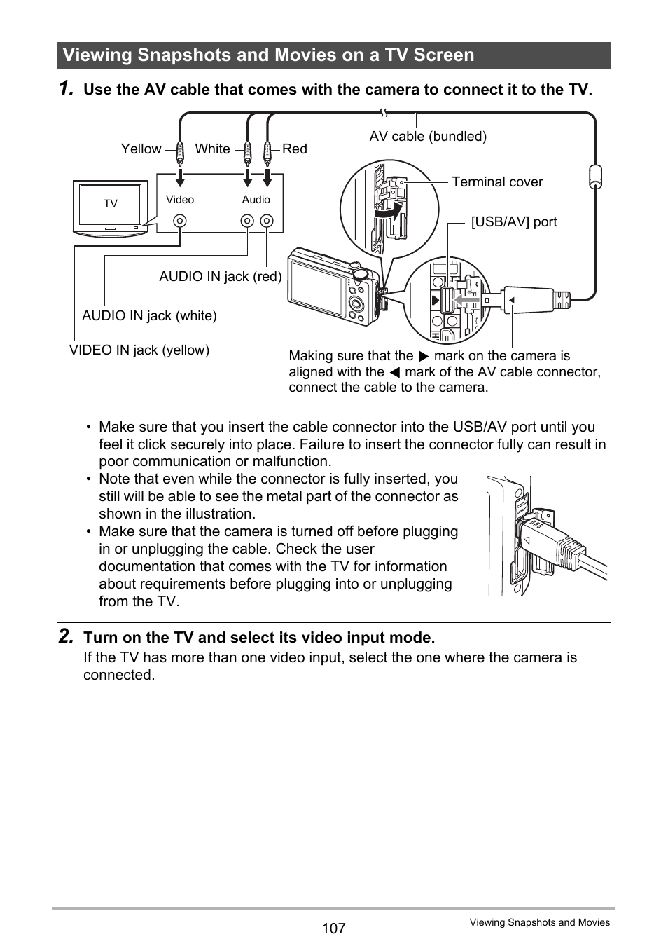 Viewing snapshots and movies on a tv screen | Casio EXILIM EX-ZR100 User Manual | Page 107 / 205