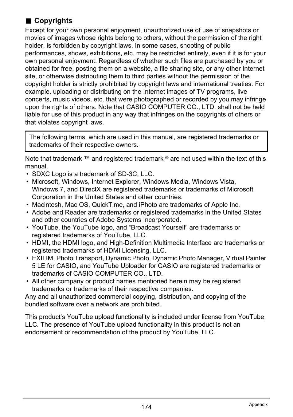 Casio EXILIM EX-ZR100 User Manual | Page 174 / 205