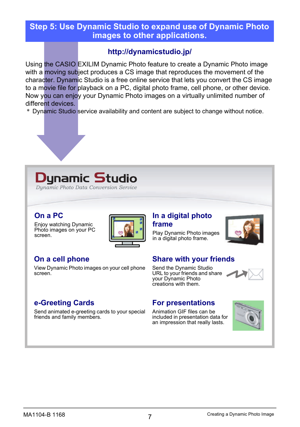 On a pc, On a cell phone, Share with your friends | E-greeting cards, For presentations | Casio EXILIM EX-ZR100 User Manual | Page 205 / 205