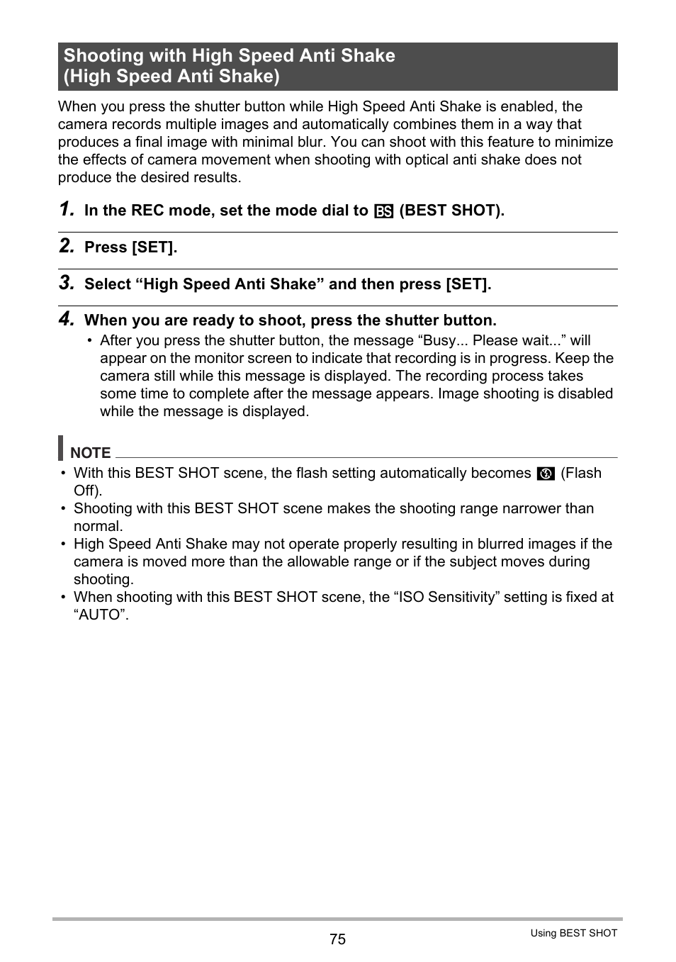 Casio EXILIM EX-ZR100 User Manual | Page 75 / 205