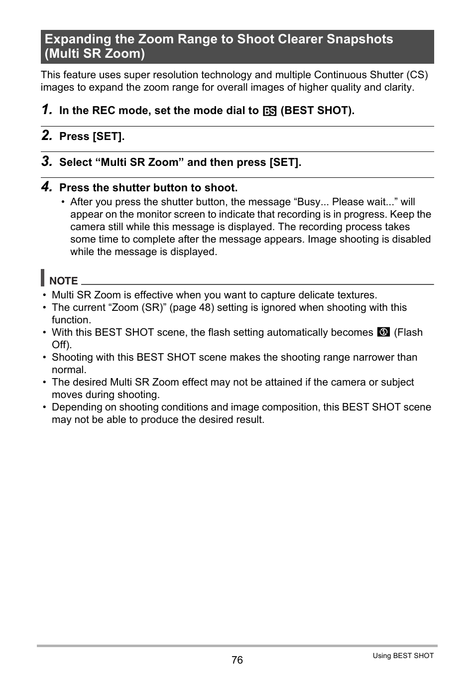 76) ar | Casio EXILIM EX-ZR100 User Manual | Page 76 / 205
