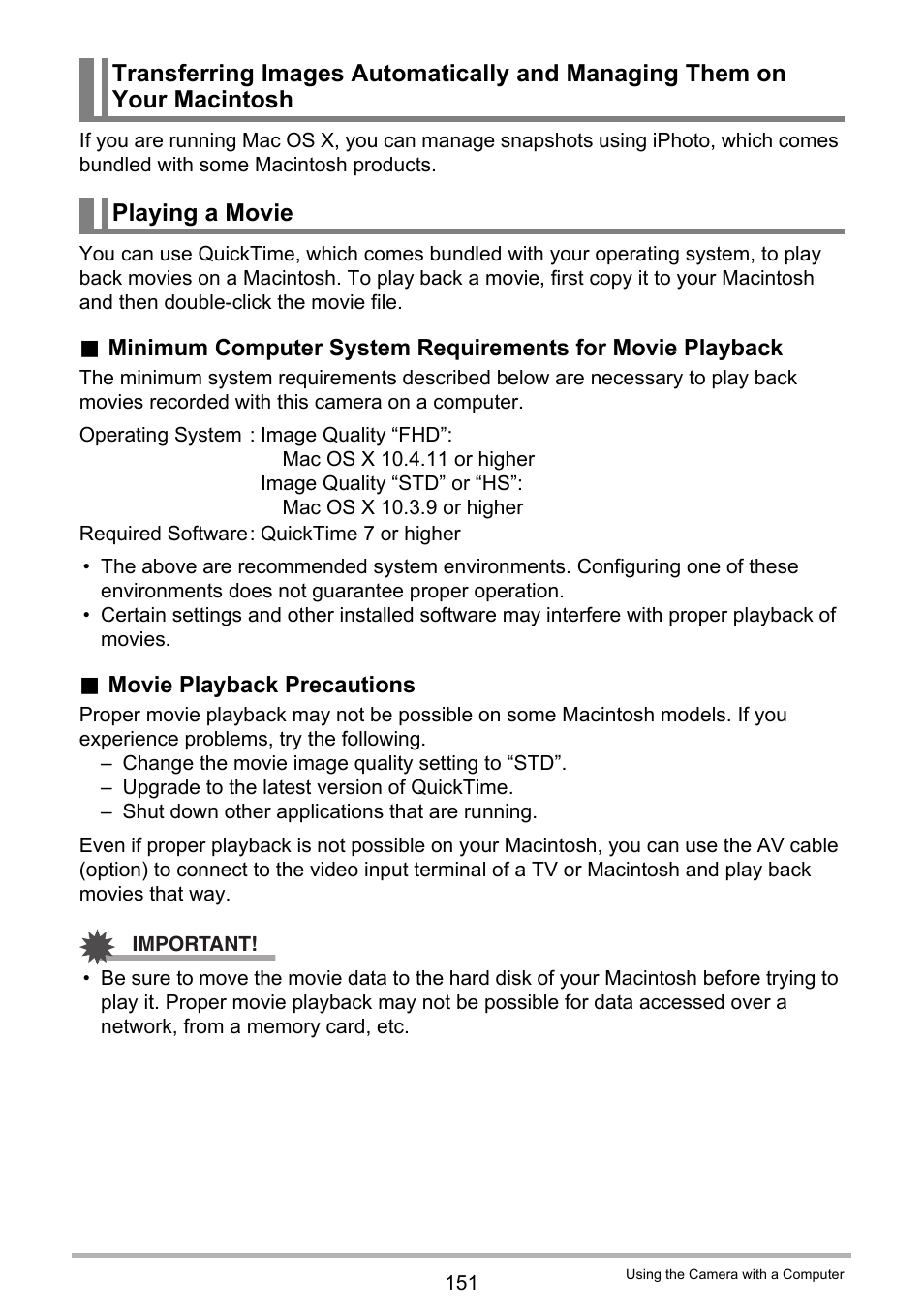 Playing a movie, 151). to play back movies | Casio EXILIM EX-ZR15 User Manual | Page 151 / 195