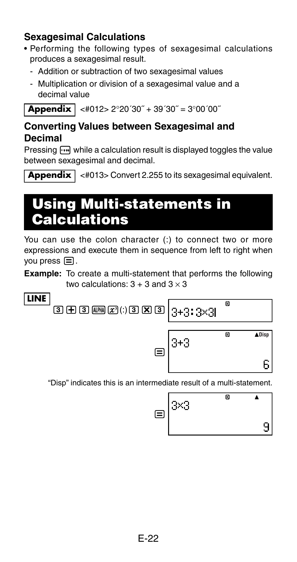 Using multi-statements in calculations | Casio fx-115ES User Manual | Page 24 / 54