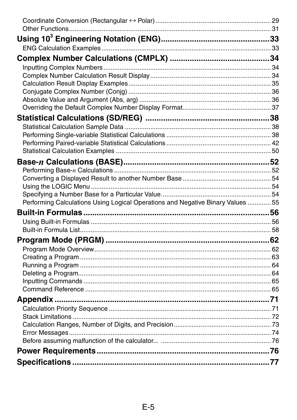 Casio fx-50F PLUS User Manual | Page 6 / 80