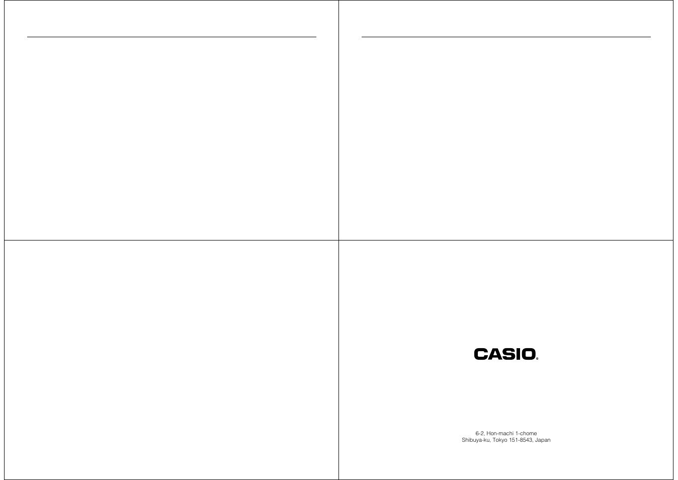 Casio QV-5500SX User Manual | Page 26 / 26