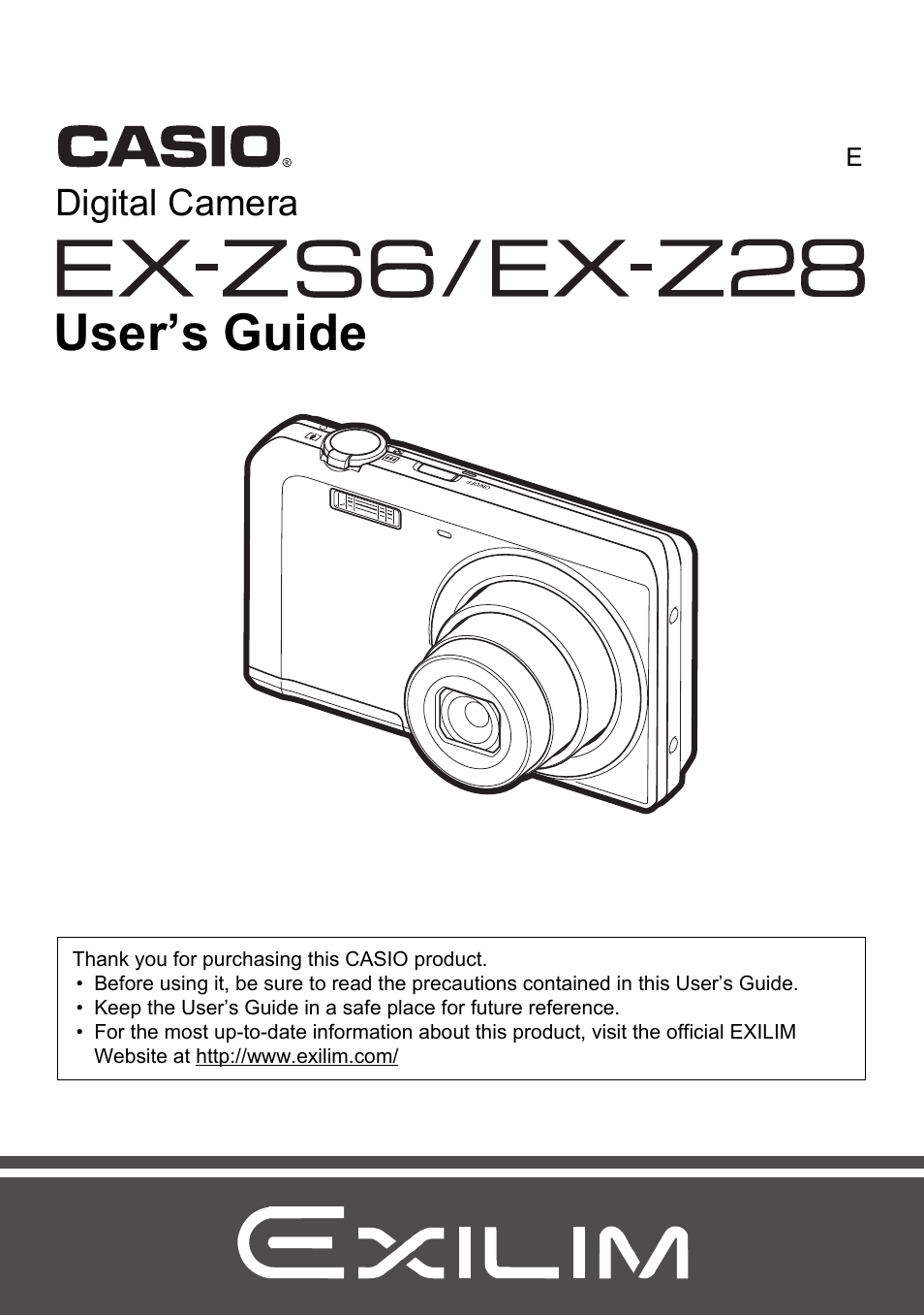 Casio EXILIM EX-Z28 User Manual | 137 pages