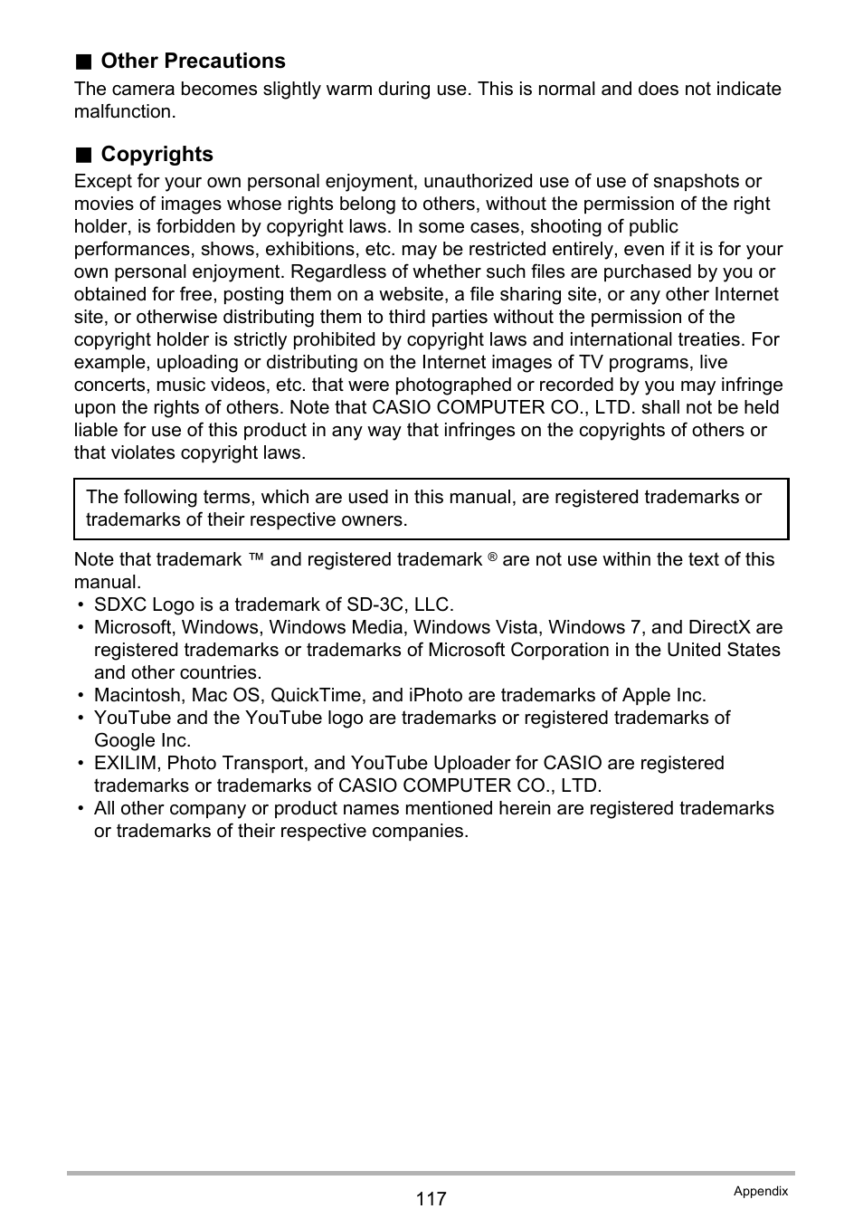 Casio EXILIM EX-Z28 User Manual | Page 117 / 137