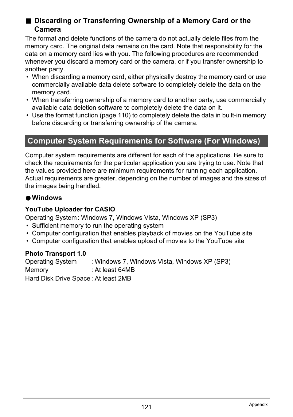 Ge 121 of this manual | Casio EXILIM EX-Z28 User Manual | Page 121 / 137