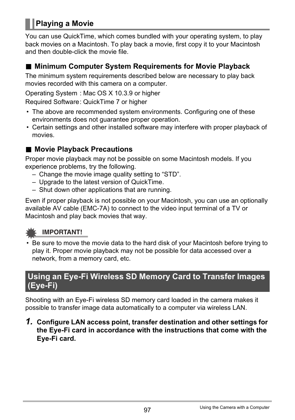Playing a movie | Casio EXILIM EX-Z28 User Manual | Page 97 / 137