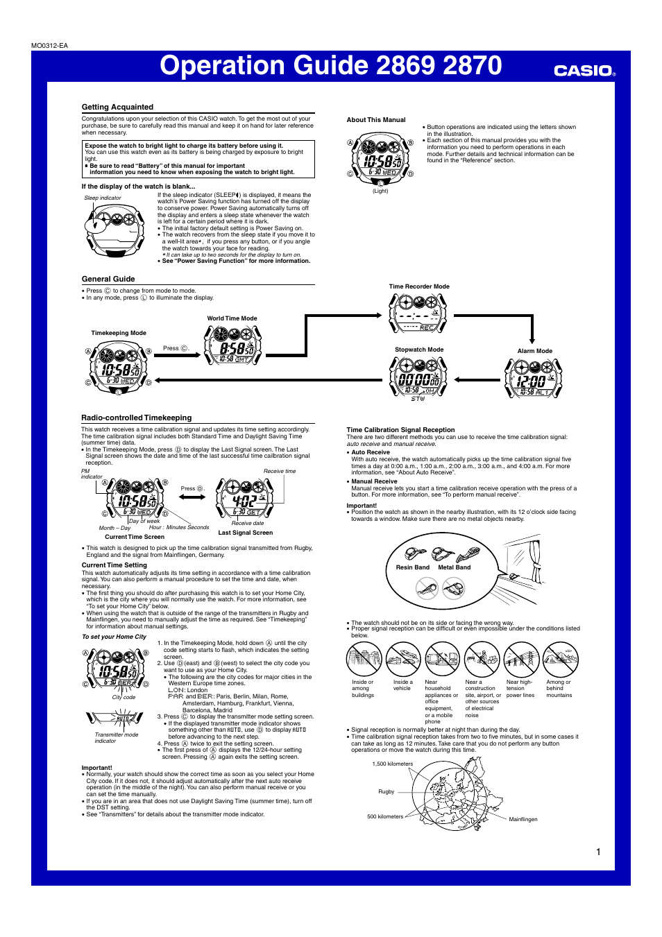 Casio 2870 User Manual | 6 pages