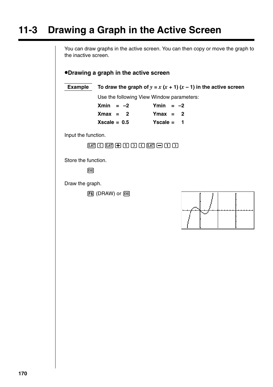 3 drawing a graph in the active screen | Casio CFX-9850GB User Manual | Page 4 / 8