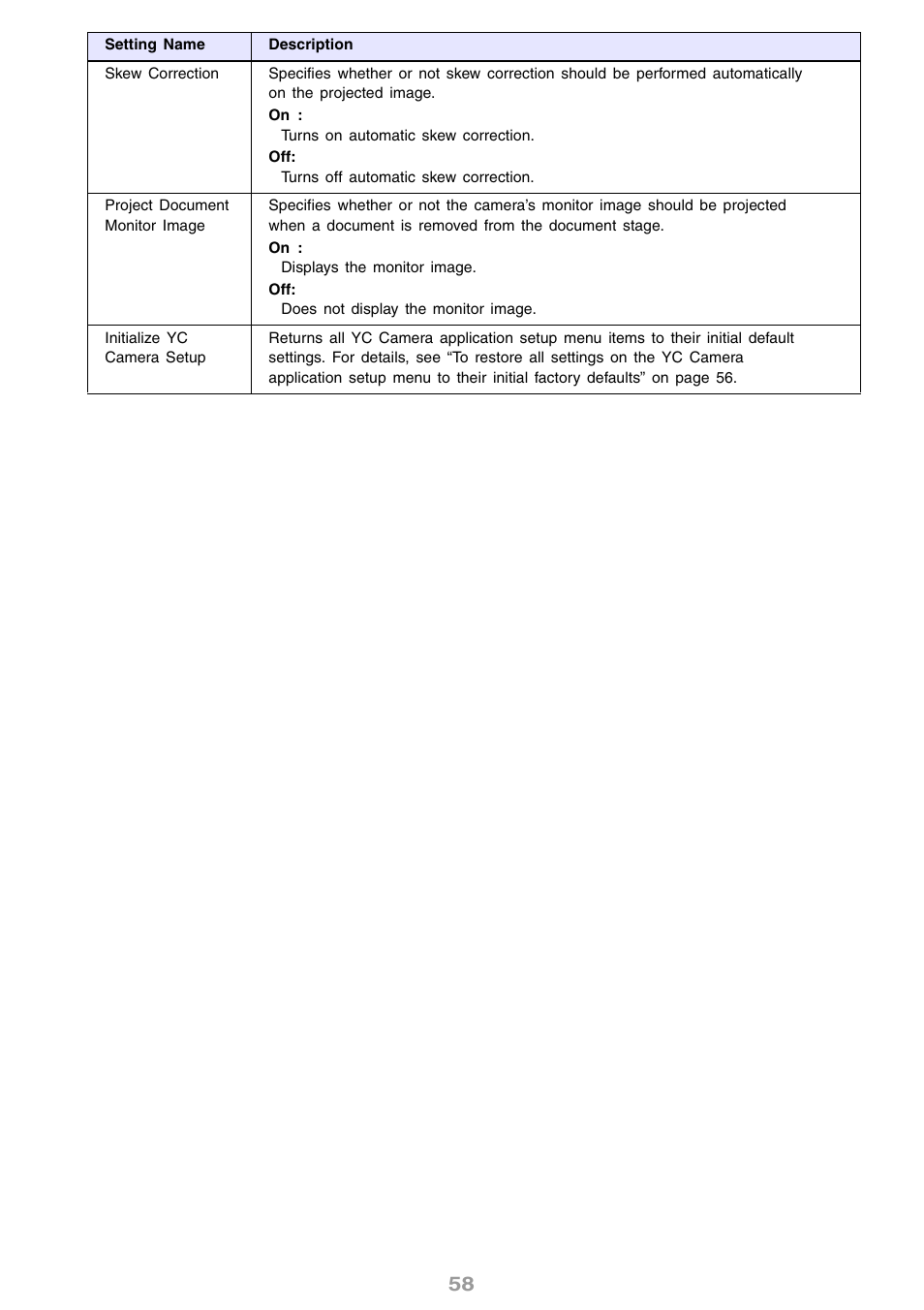 Casio XJ-S57 User Manual | Page 58 / 61